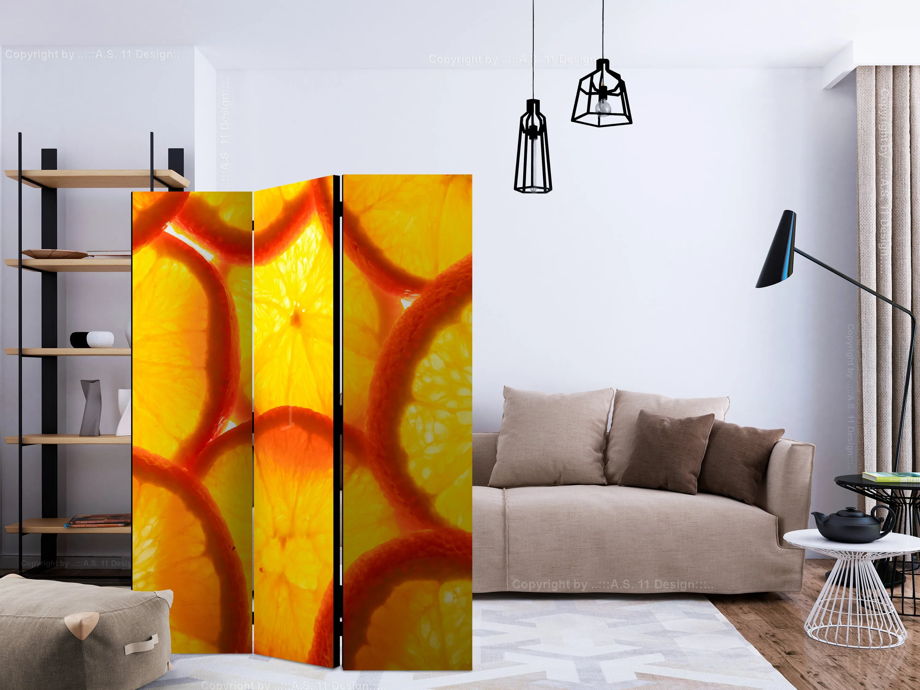 Paravento Orange slices [Room Dividers]