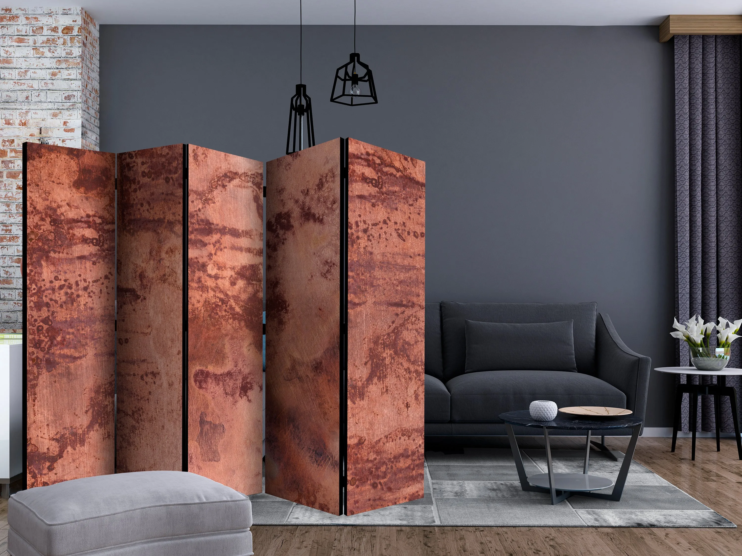 Paravento Red Metal Sheet II [Room Dividers]