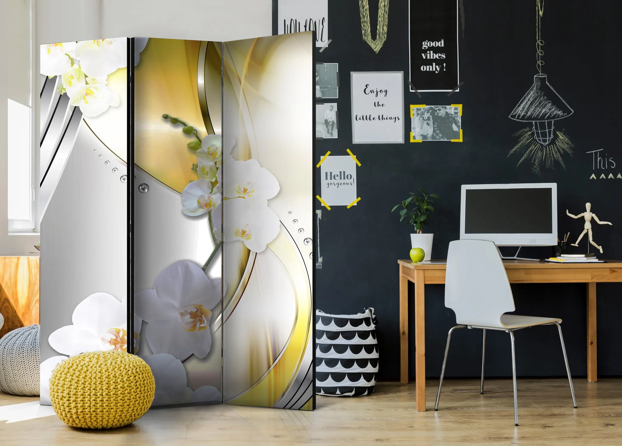 Paravento Yellow Journey [Room Dividers]