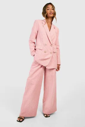 Pastel Pinstripe Wide Leg Pants