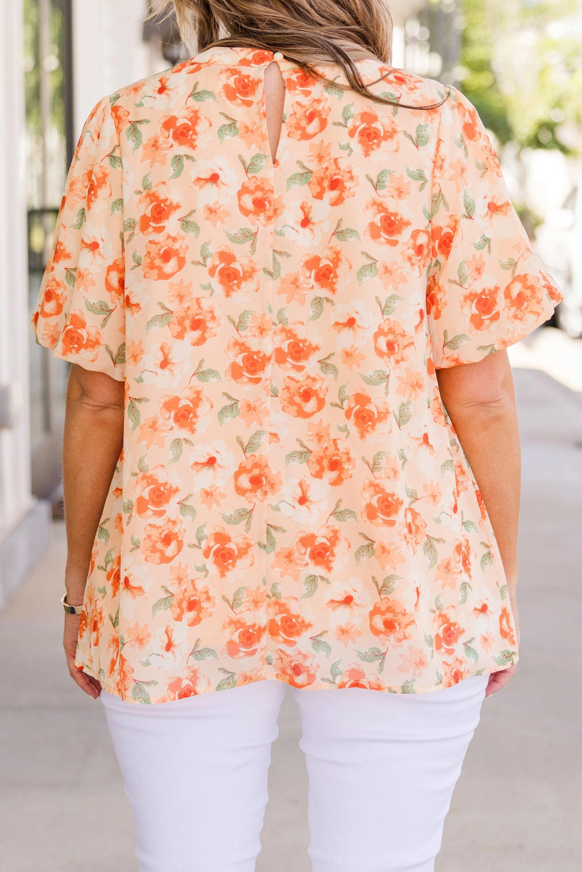 Peach Sunsets Top, Orange