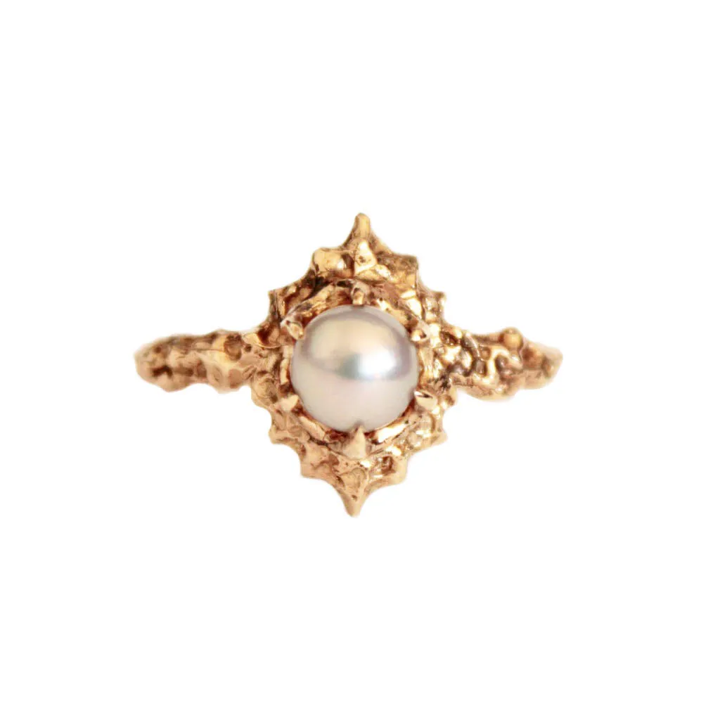 Pearl Floresco Ring in 14k Yellow Gold