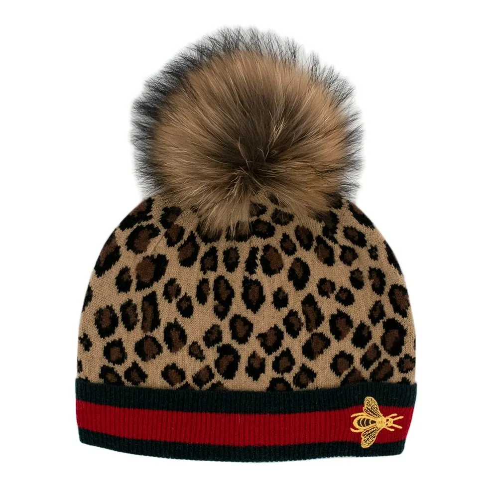 Peter Glenn Bee Leo Hat with Real Fur Pom (Women's)