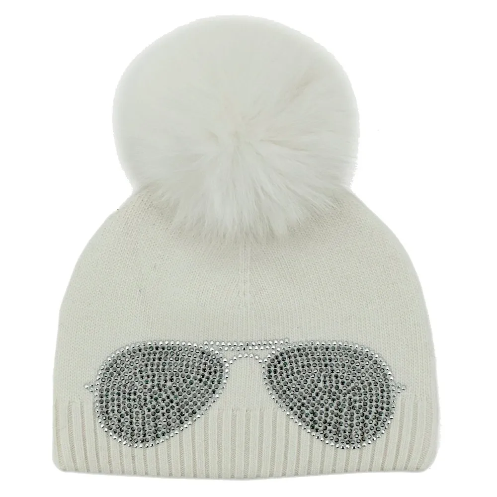 Peter Glenn Sweet Shades Hat with Real Fur Pom (Women's)