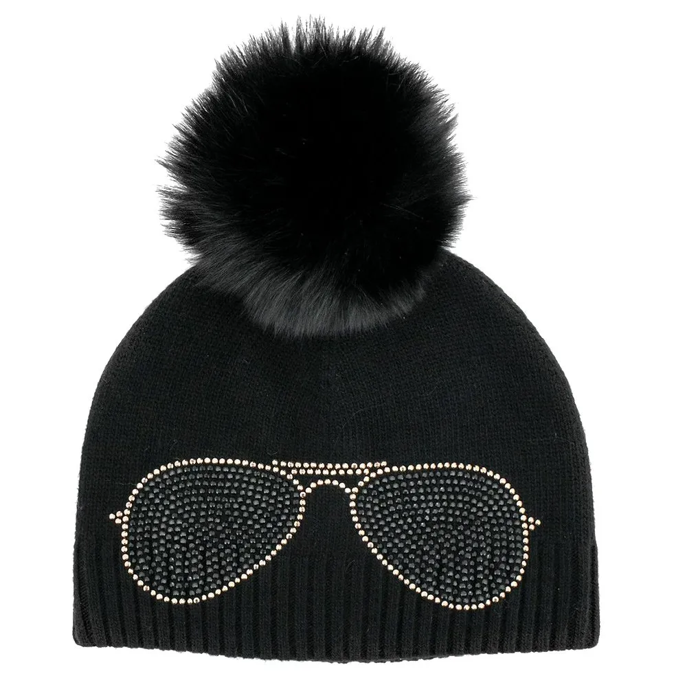 Peter Glenn Sweet Shades Hat with Real Fur Pom (Women's)