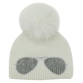 Peter Glenn Sweet Shades Hat with Real Fur Pom (Women's)