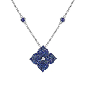 Piranesi Mosaique Small Flower Blue Sapphire Necklace