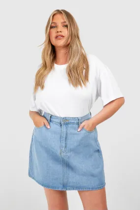 Plus Denim Skirt