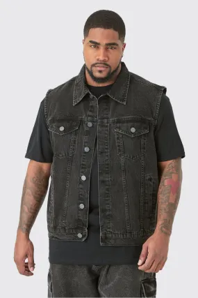 Plus Denim Vest