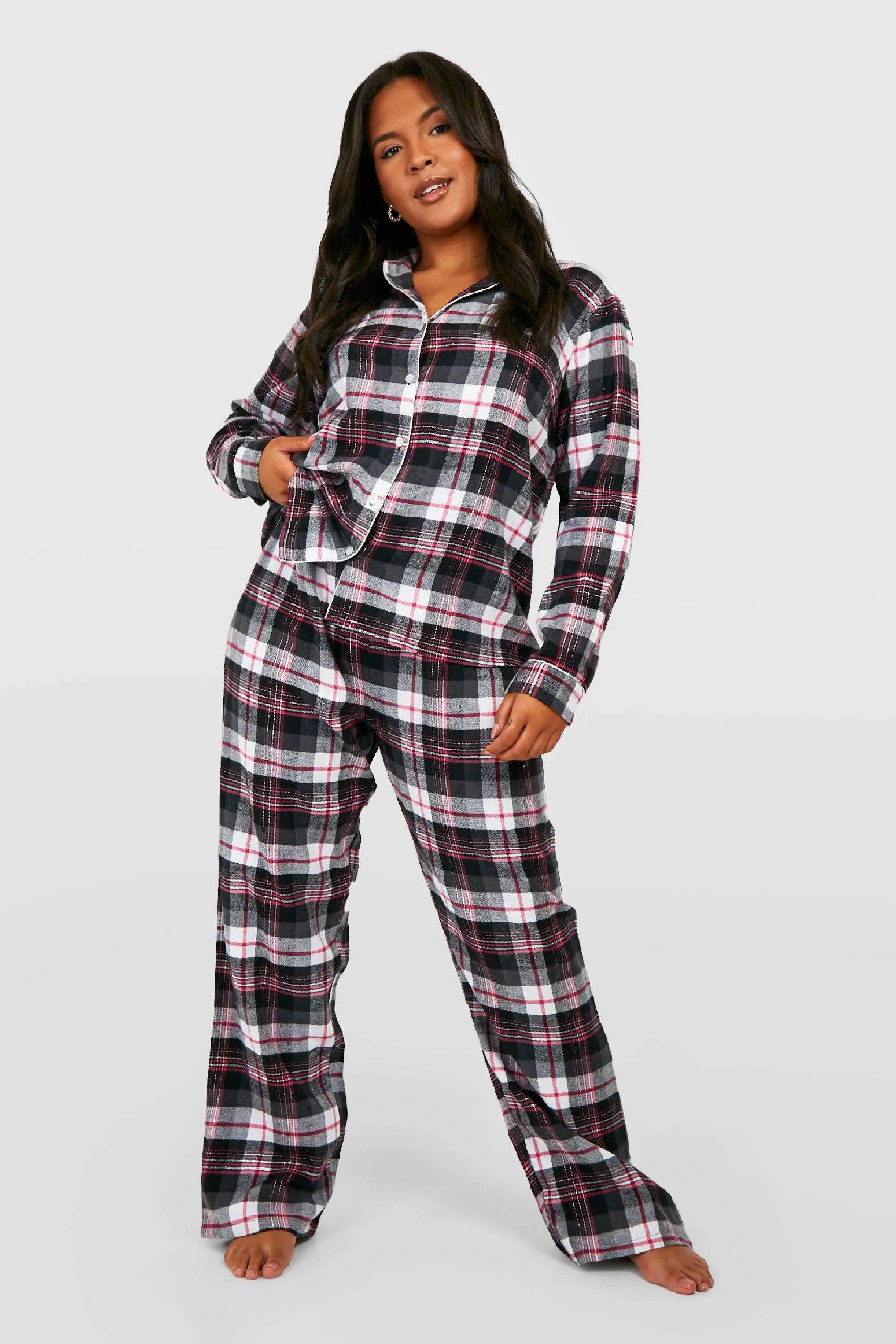 Plus Flannel Pj In A Bag Set