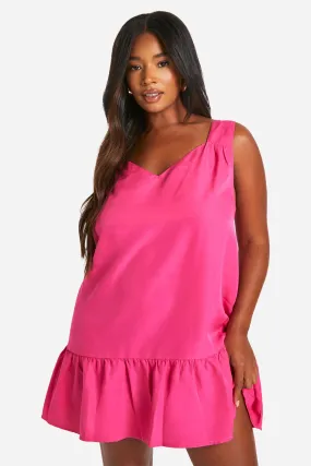 Plus Frill Hem Mini Dress