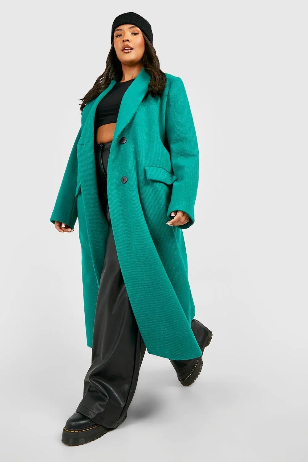 Plus Premium Bright Wool Look Coat