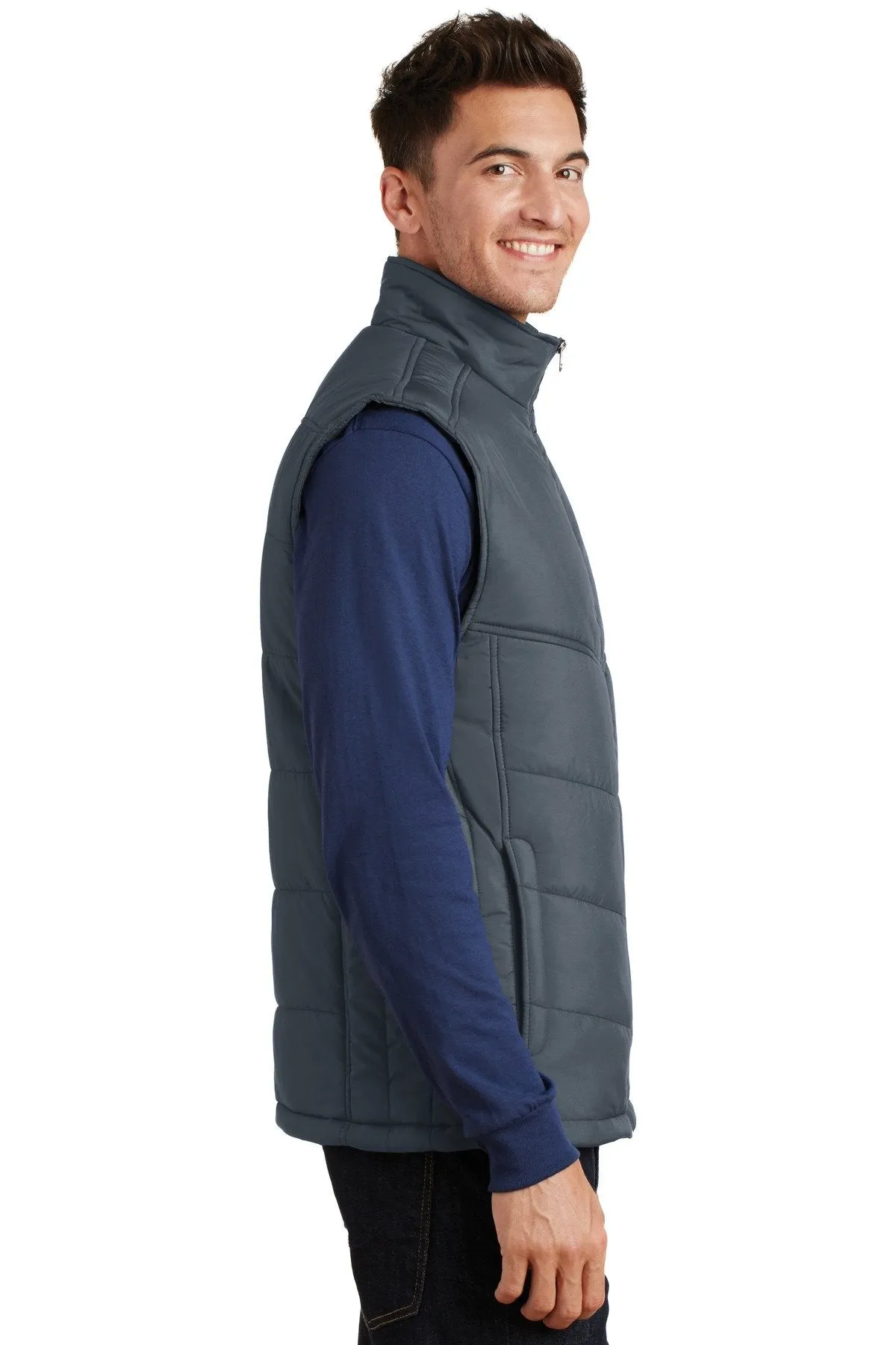 Port Authority Puffy Vest J709 Dark Slate/Black