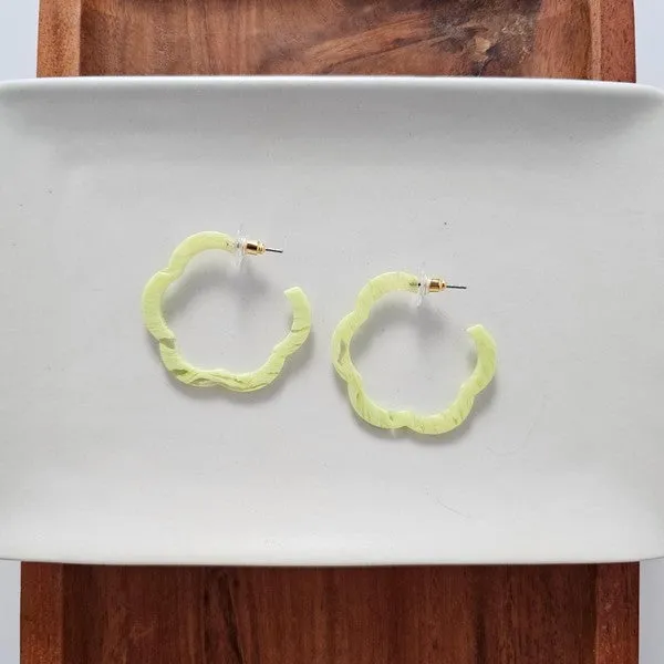 Posey Hoops - Lime Green