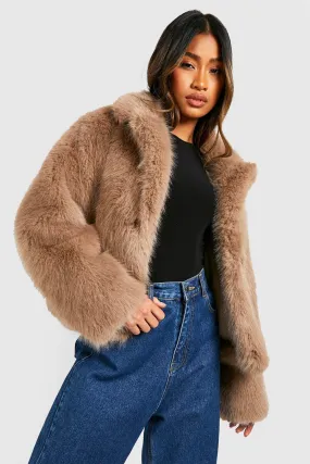 Premium Oversized Short Faux Fur Coat