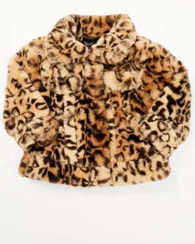 Product Name:  Urban Republic Infant Girls' Cheetah Print Faux Fur Snap Jacket