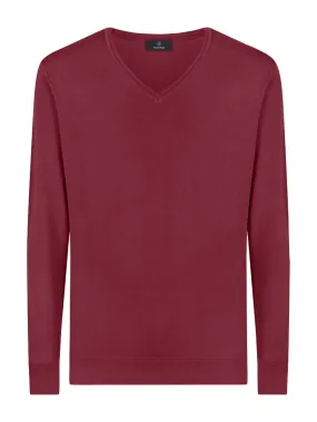 Pull scollo a V in Summertime - Tibetan Red