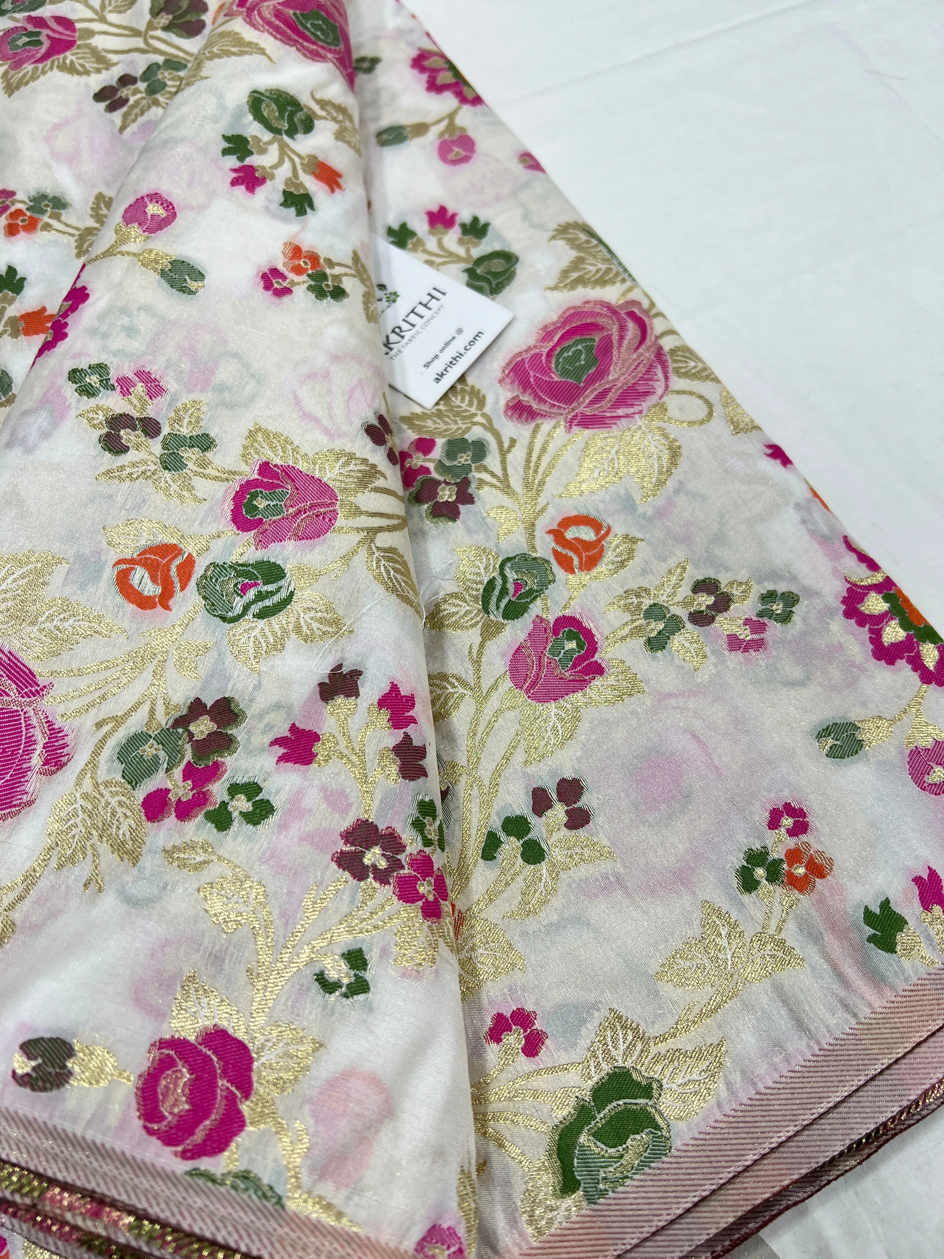 Pure Banarasi brocade fabric