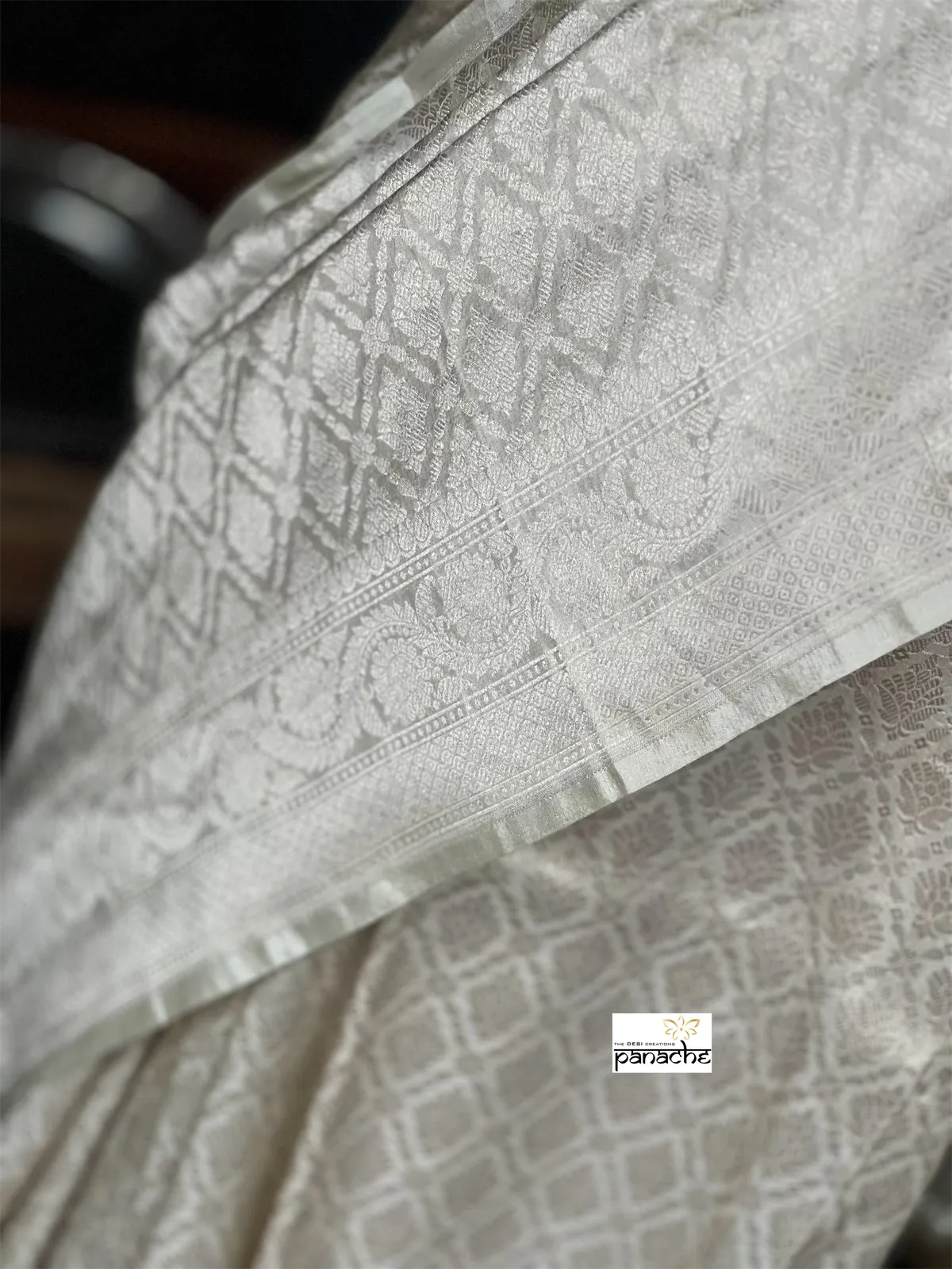 Pure Silk Brocade Banarasi - Light Pista