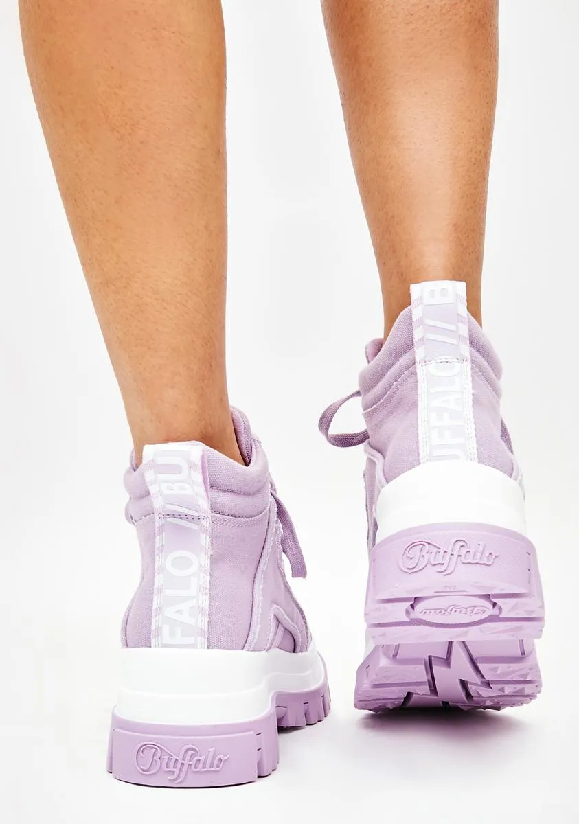 Purple Aspha NC Mid Lace Up Sneakers-