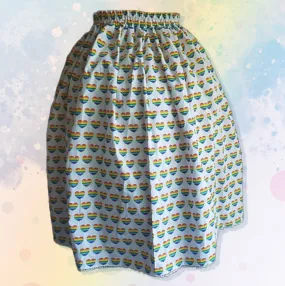 Rainbow Hearts Skirt