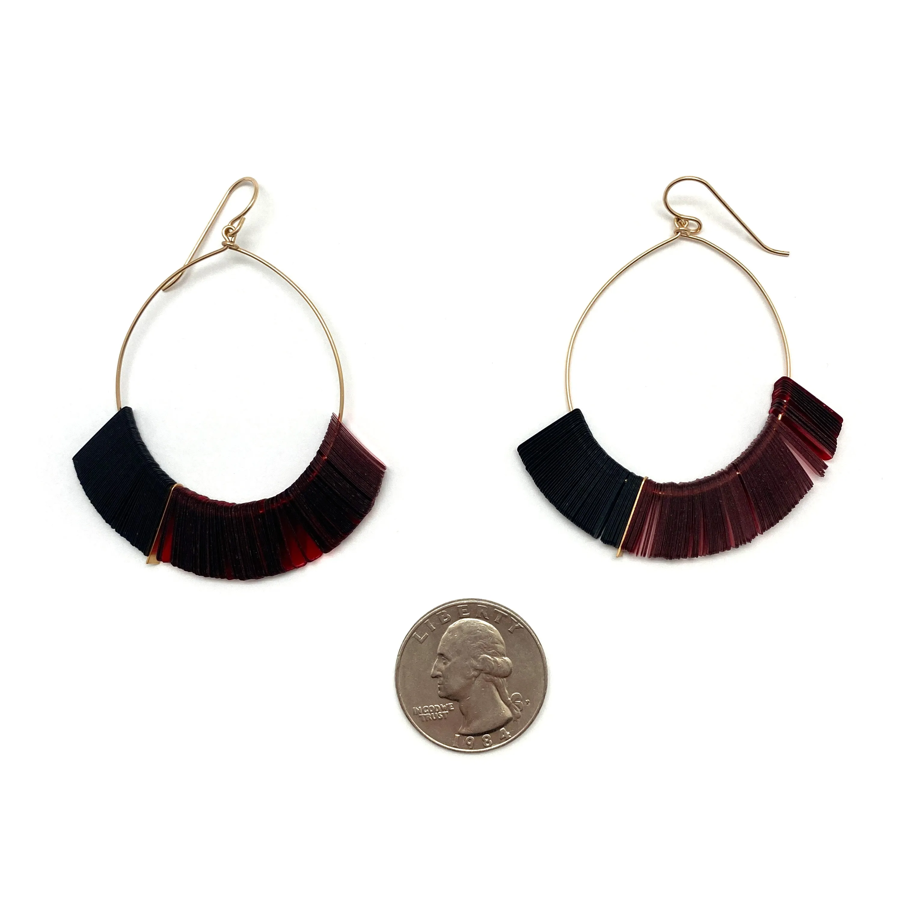 Red and Black Sequin Earrings