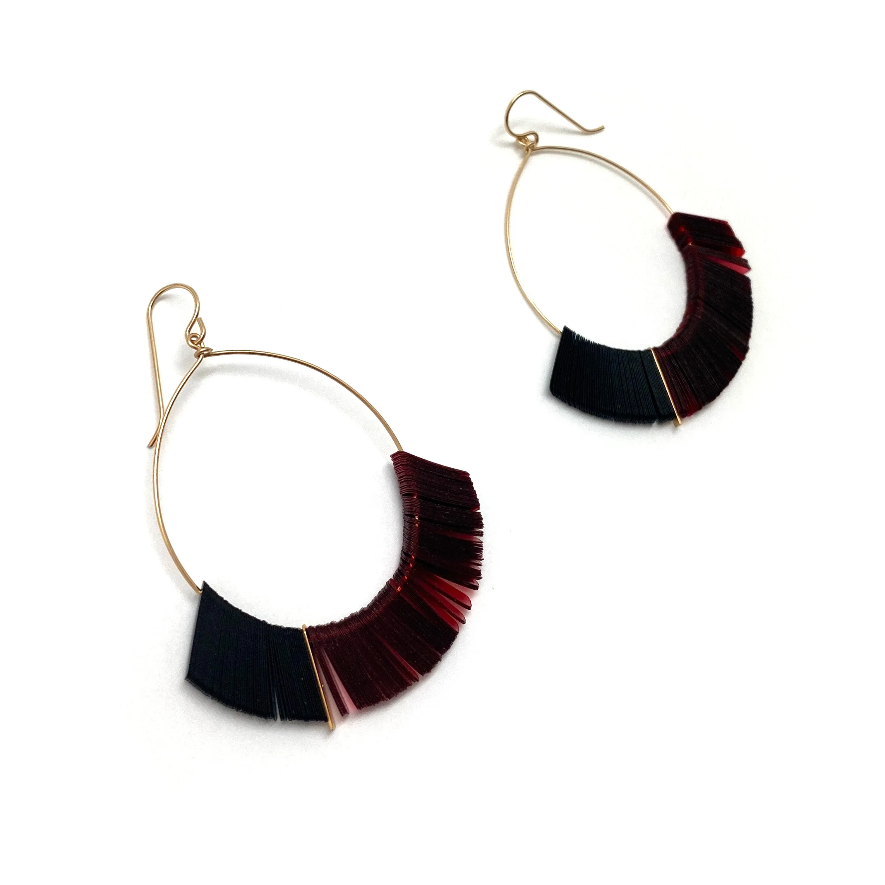 Red and Black Sequin Earrings