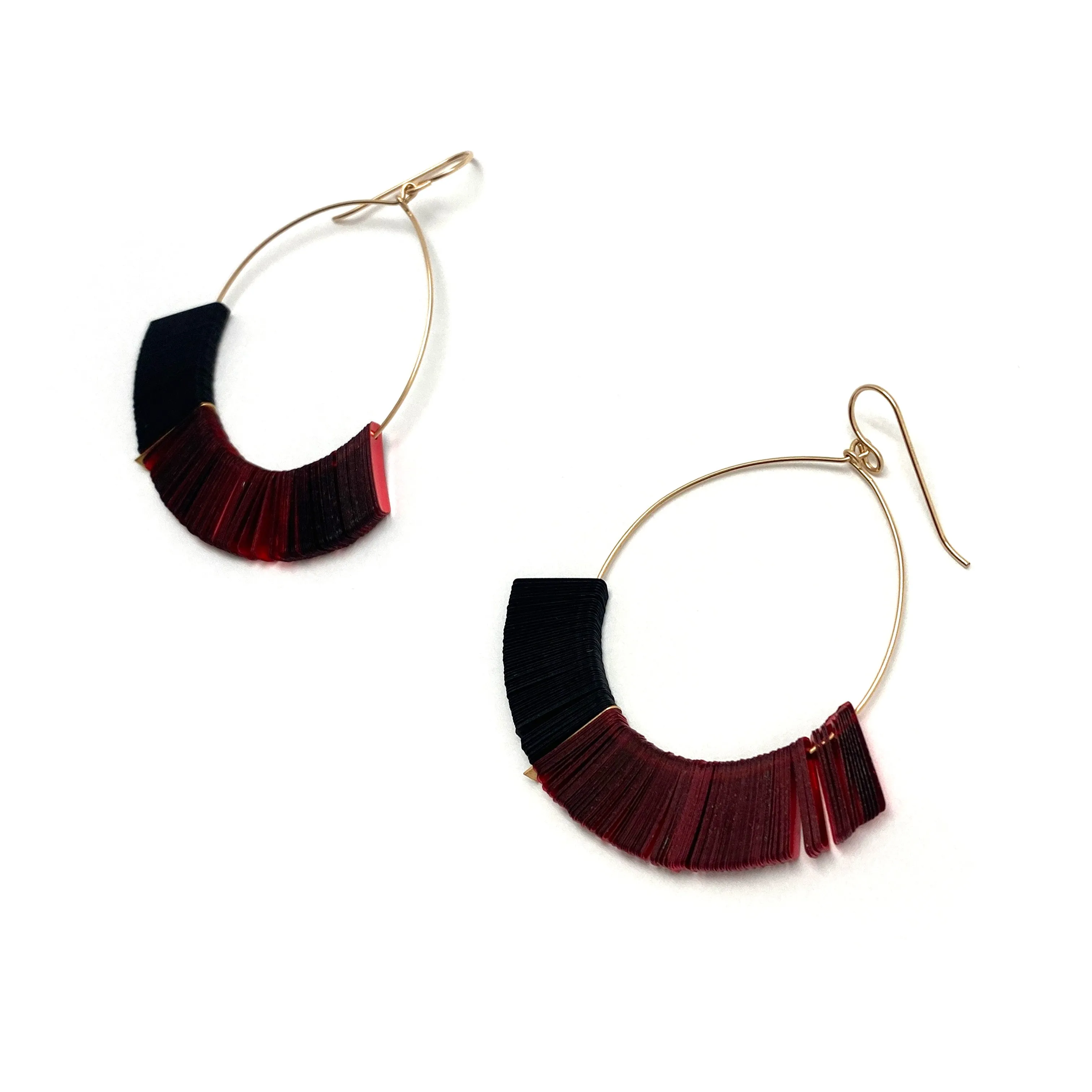 Red and Black Sequin Earrings