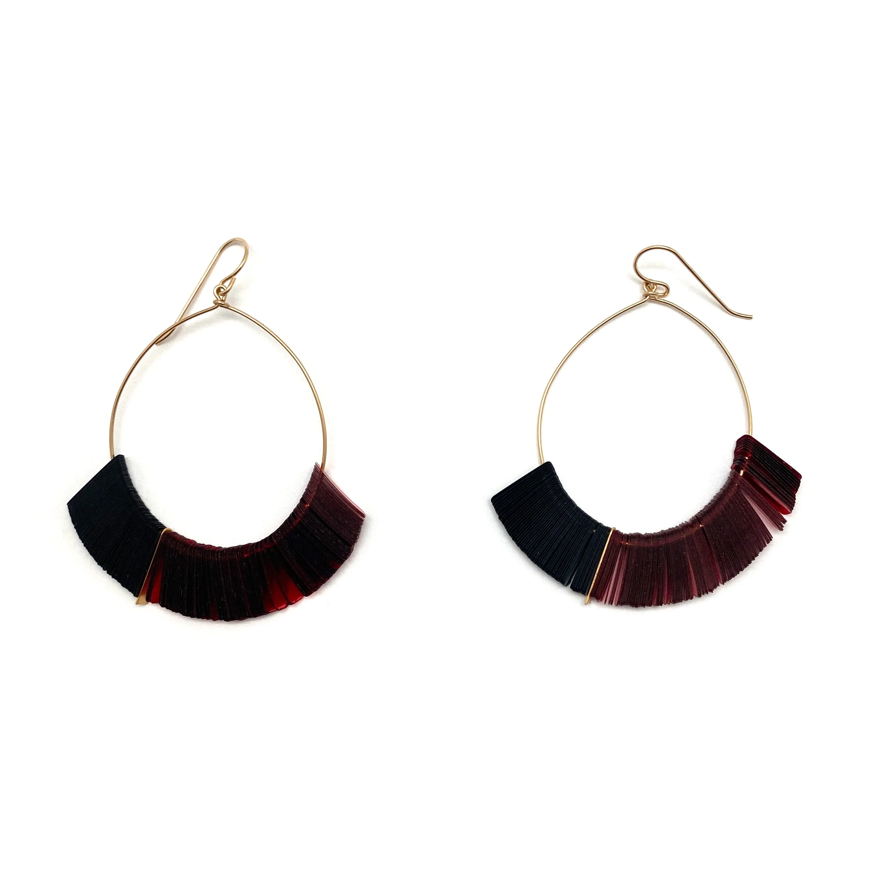 Red and Black Sequin Earrings