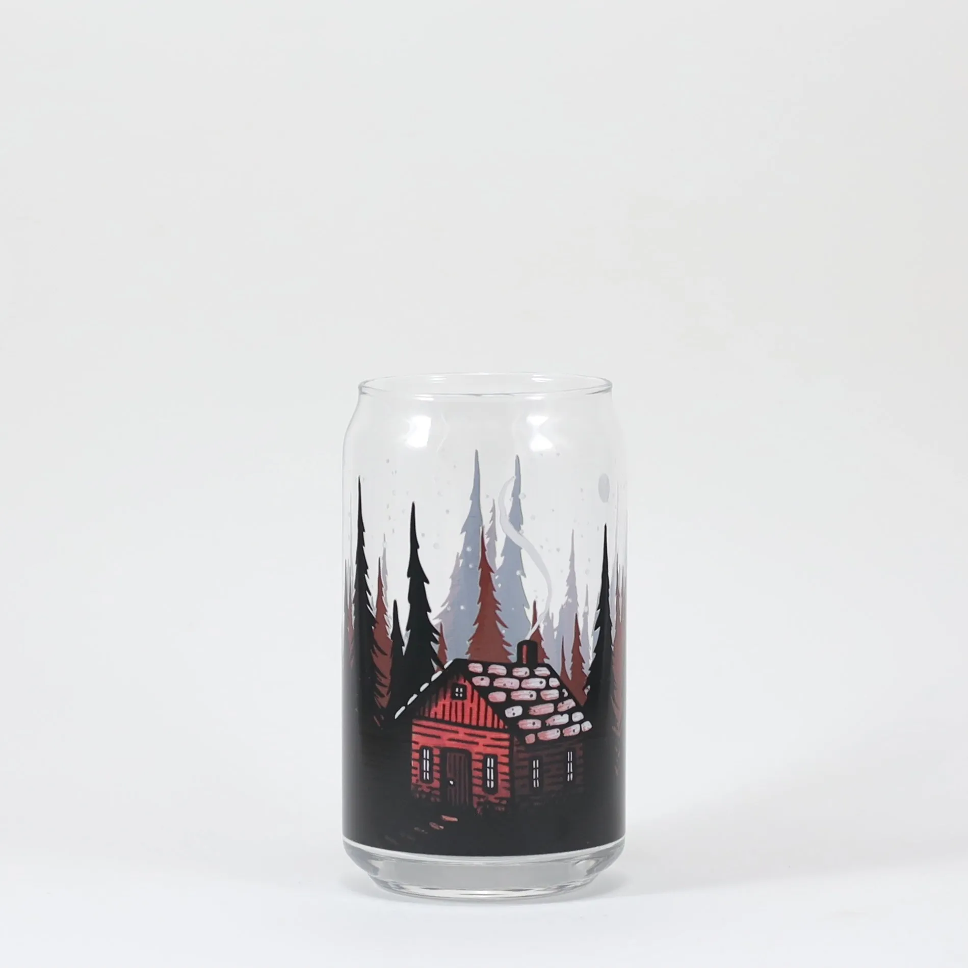 Red Cabin Beer Glass 16 oz