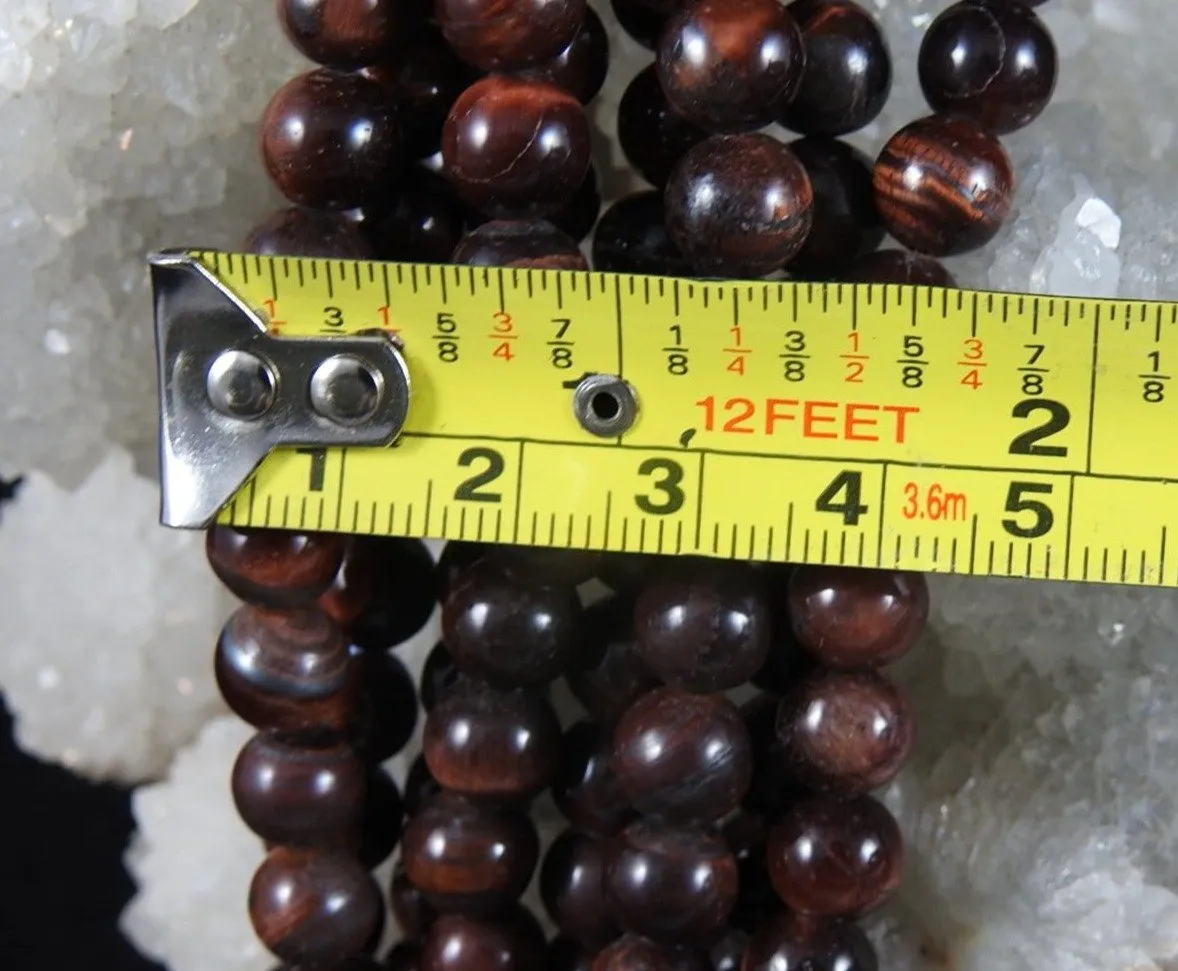 Red Tigers Eye Bead Strand