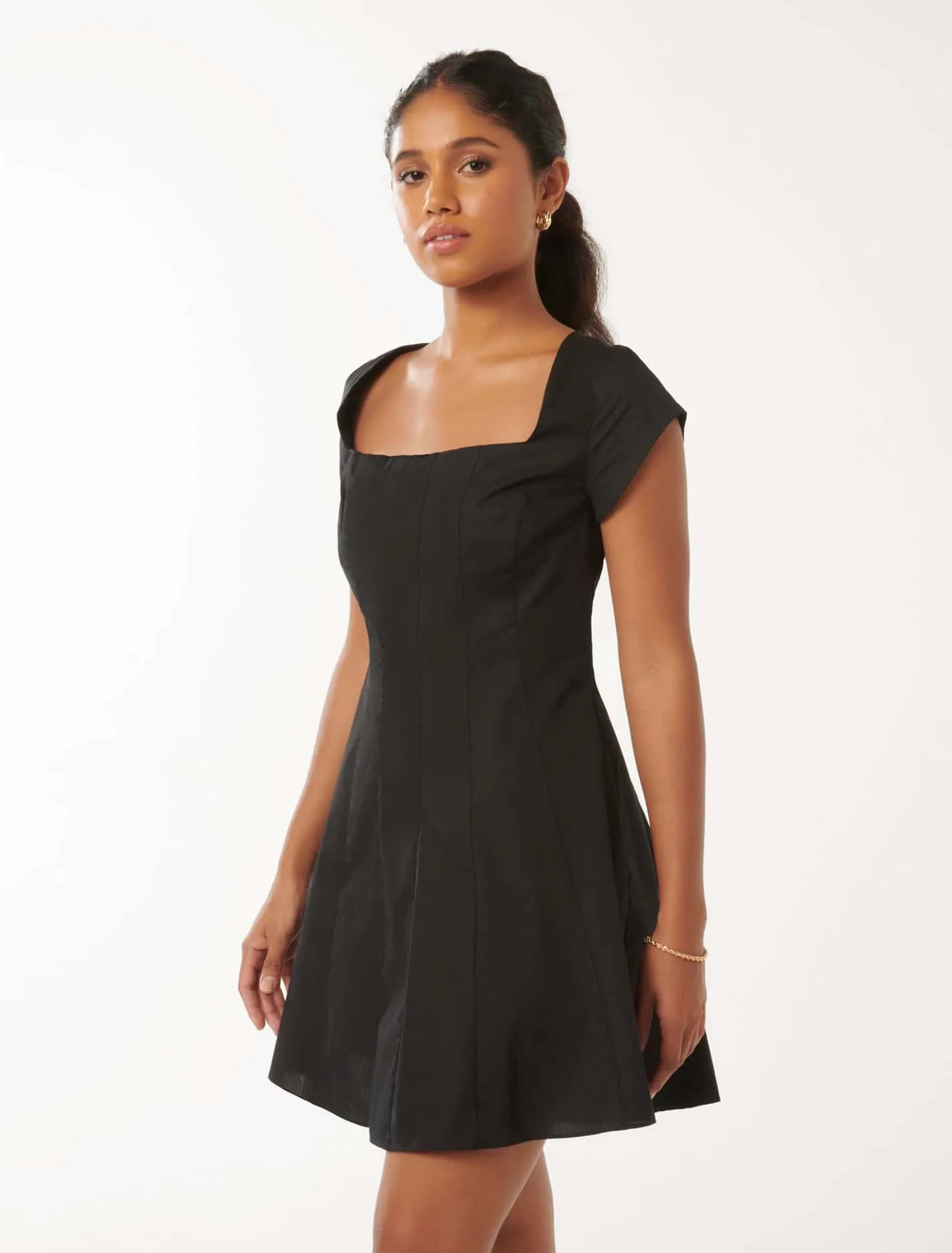 Regina Petite Cap-Sleeve Mini Dress