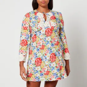 Rixo Abrielle Floral-Print Woven Mini Dress - UK 10 | Coggles