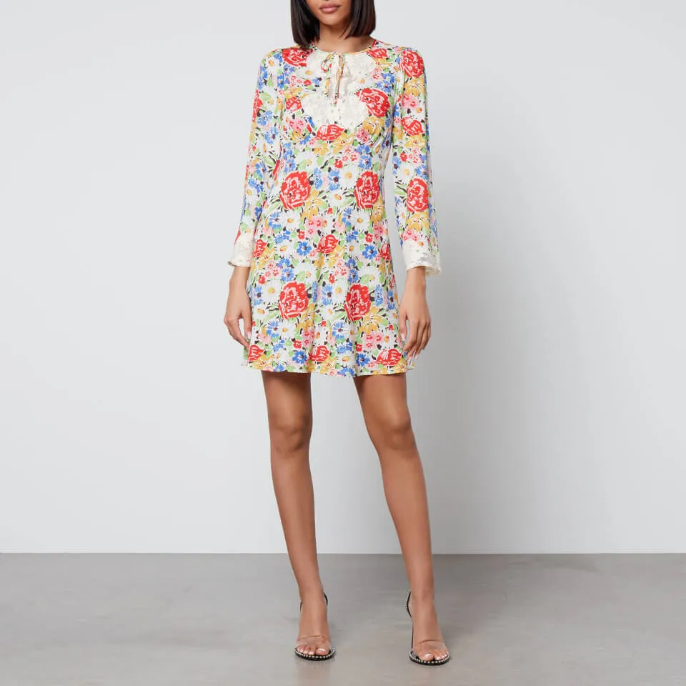 Rixo Abrielle Floral-Print Woven Mini Dress - UK 10 | Coggles