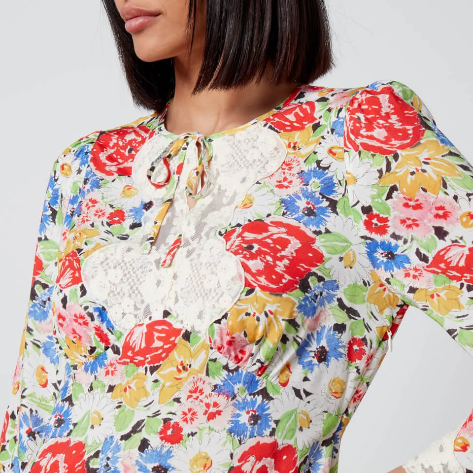 Rixo Abrielle Floral-Print Woven Mini Dress - UK 10 | Coggles