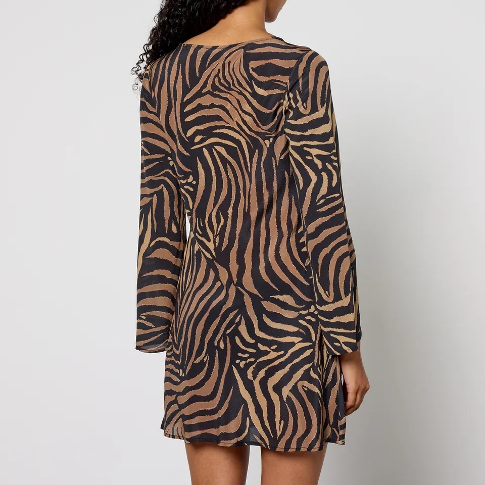 RIXO Animal-Print Ridley Silk Dress - UK 10 | Coggles