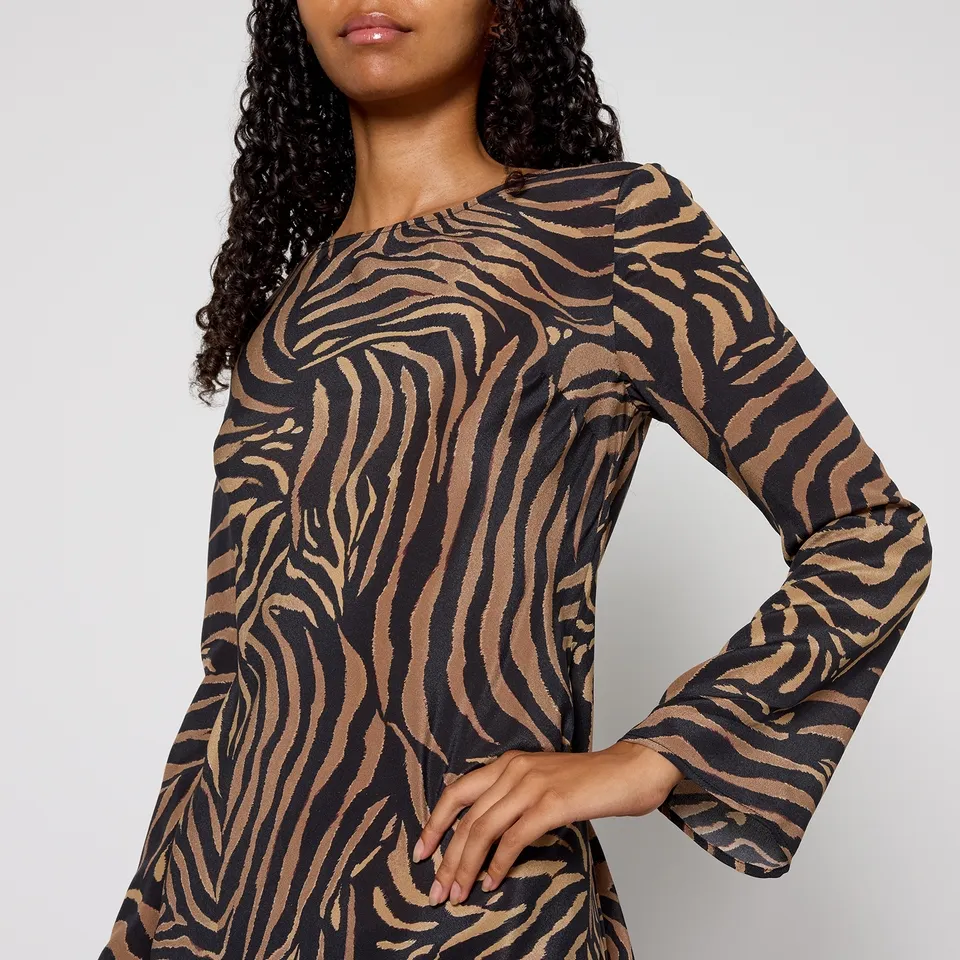 RIXO Animal-Print Ridley Silk Dress - UK 10 | Coggles