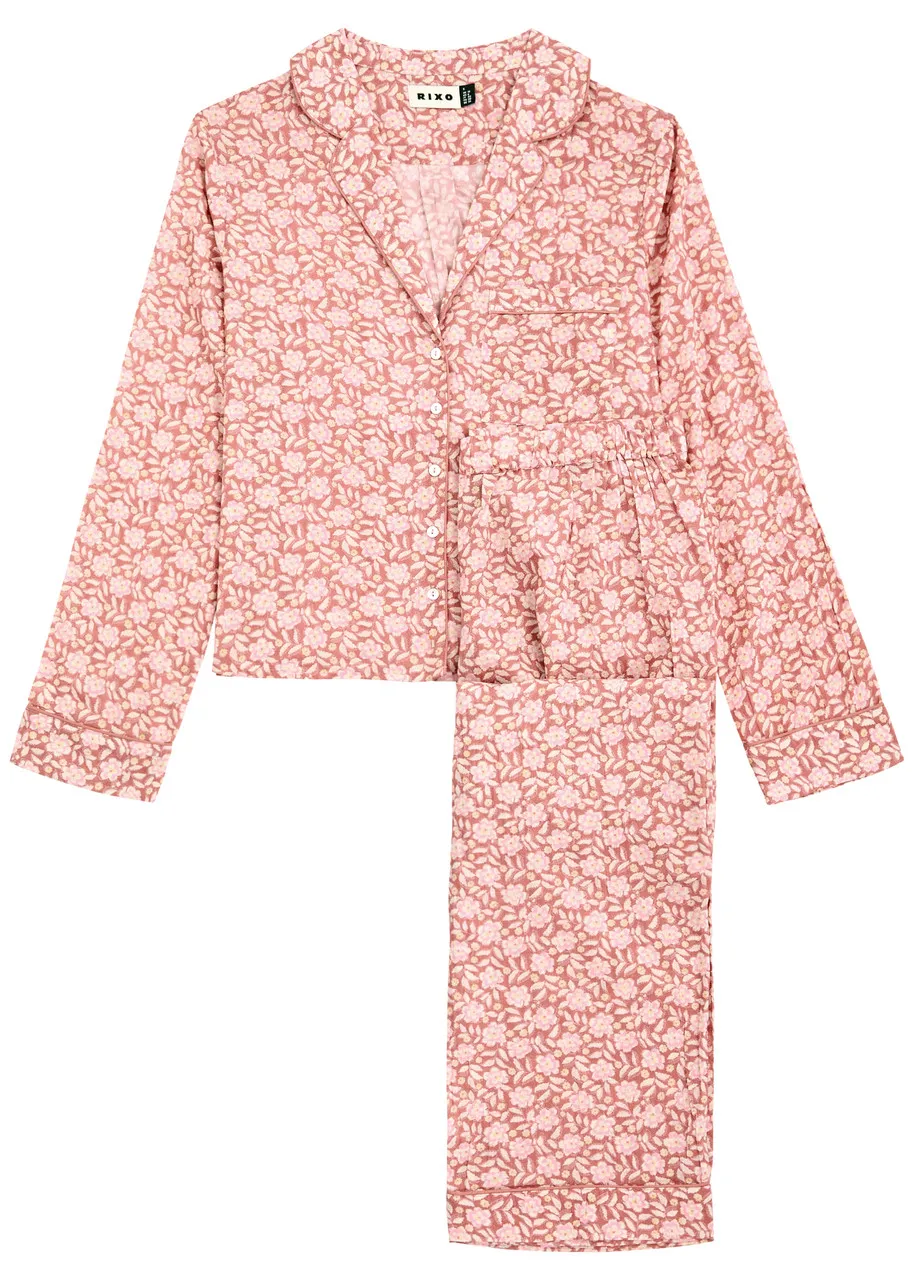 RIXO Austin floral-print cotton pyjama set  -                         -                     -                