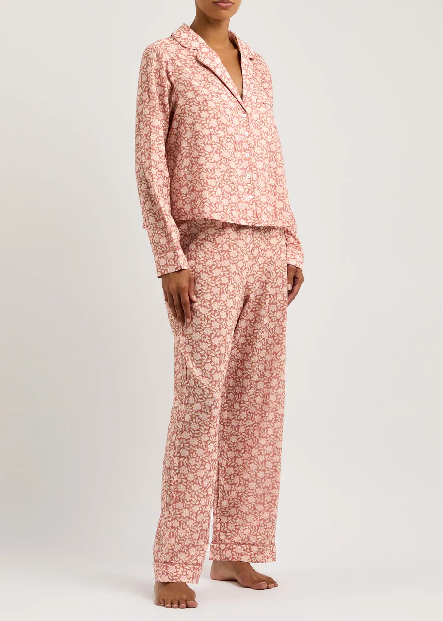 RIXO Austin floral-print cotton pyjama set  -                         -                     -                