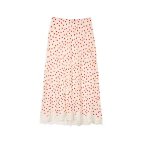 RIXO   Crystal Skirt Red Flamenco Spot Skirt