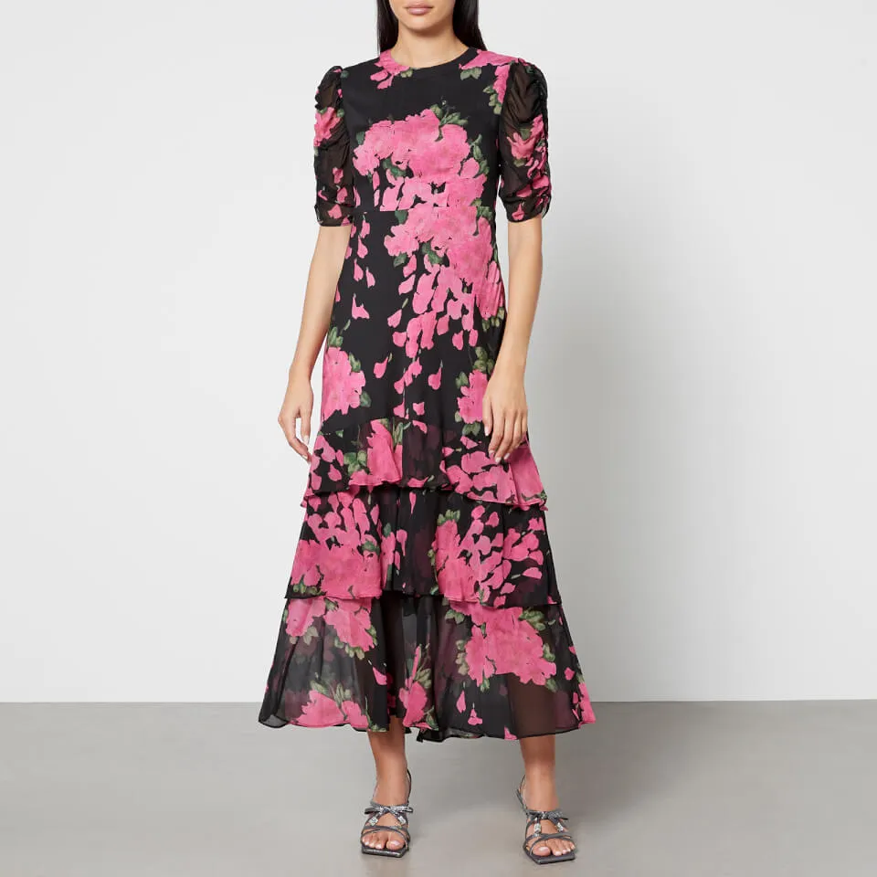 Rixo Evelyn Chiffon Maxi Dress - UK 6 | Coggles