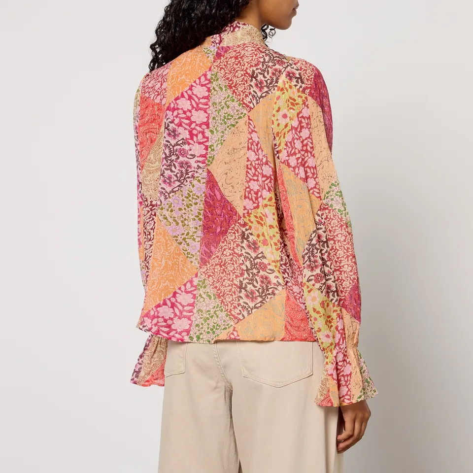 RIXO Jovie Printed Georgette Blouse - UK 6 | Coggles