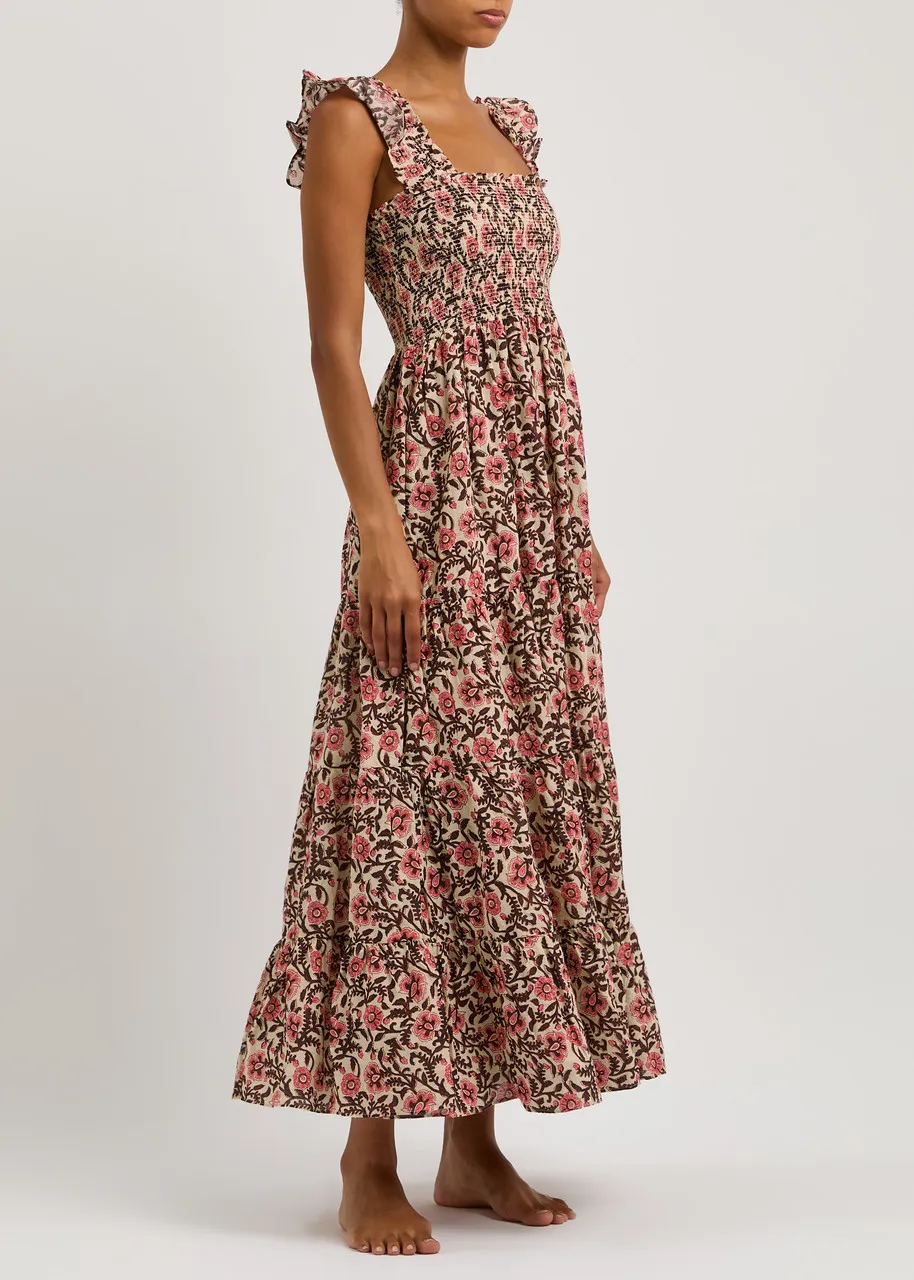 RIXO Kendall floral-print cotton maxi dress  -                         -                     -                