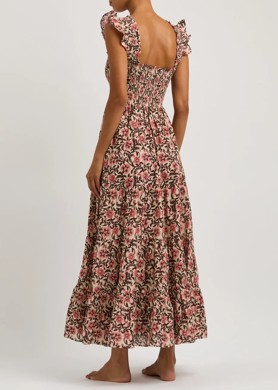 RIXO Kendall floral-print cotton maxi dress  -                         -                     -                