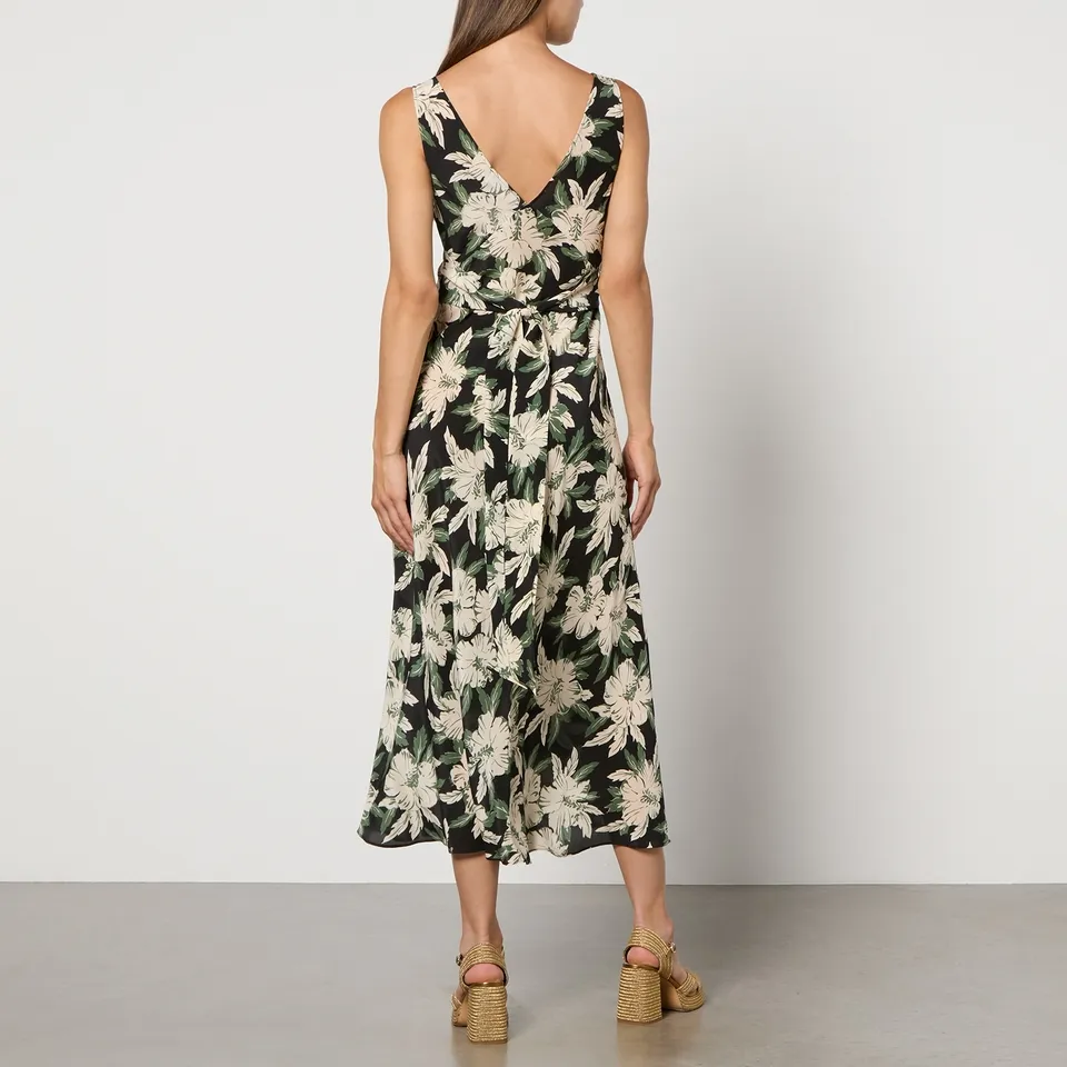 RIXO Lauriane Floral-Print Silk Midi Dress - UK 6 | Coggles