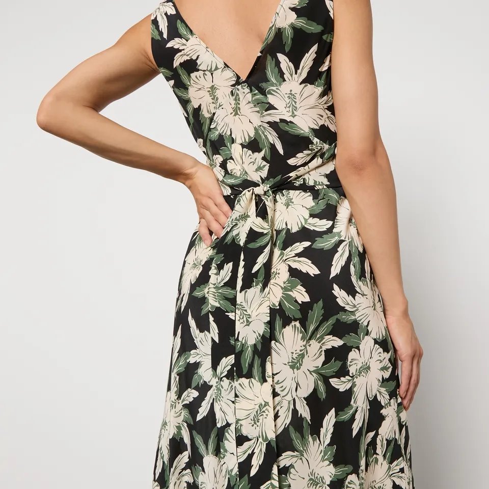 RIXO Lauriane Floral-Print Silk Midi Dress - UK 6 | Coggles