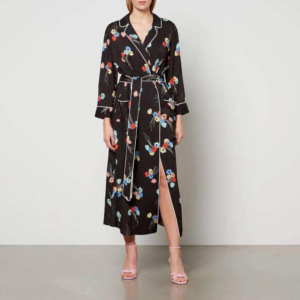 Rixo Marta Floral-Print Jersey Robe | Coggles