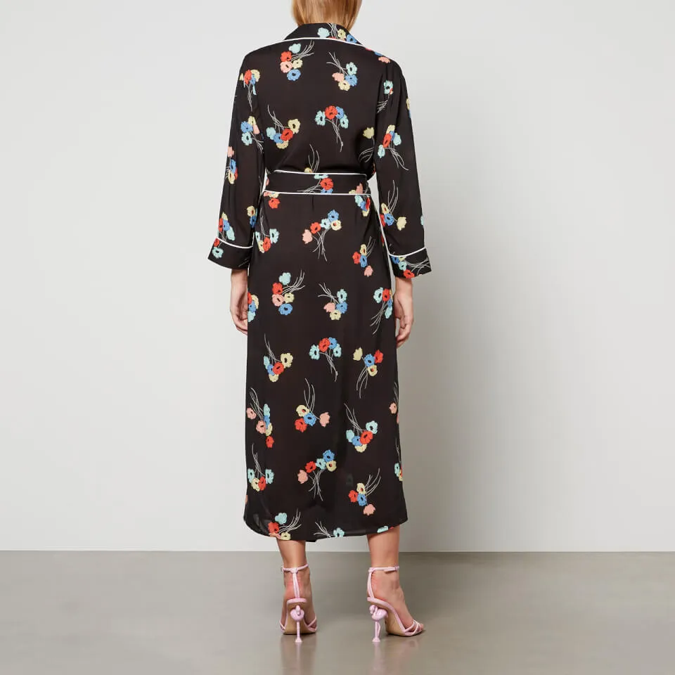 Rixo Marta Floral-Print Jersey Robe | Coggles