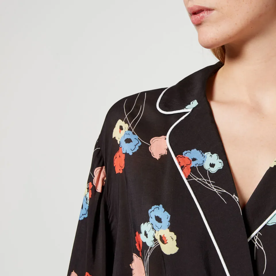 Rixo Marta Floral-Print Jersey Robe | Coggles