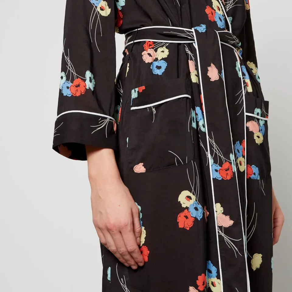 Rixo Marta Floral-Print Jersey Robe | Coggles